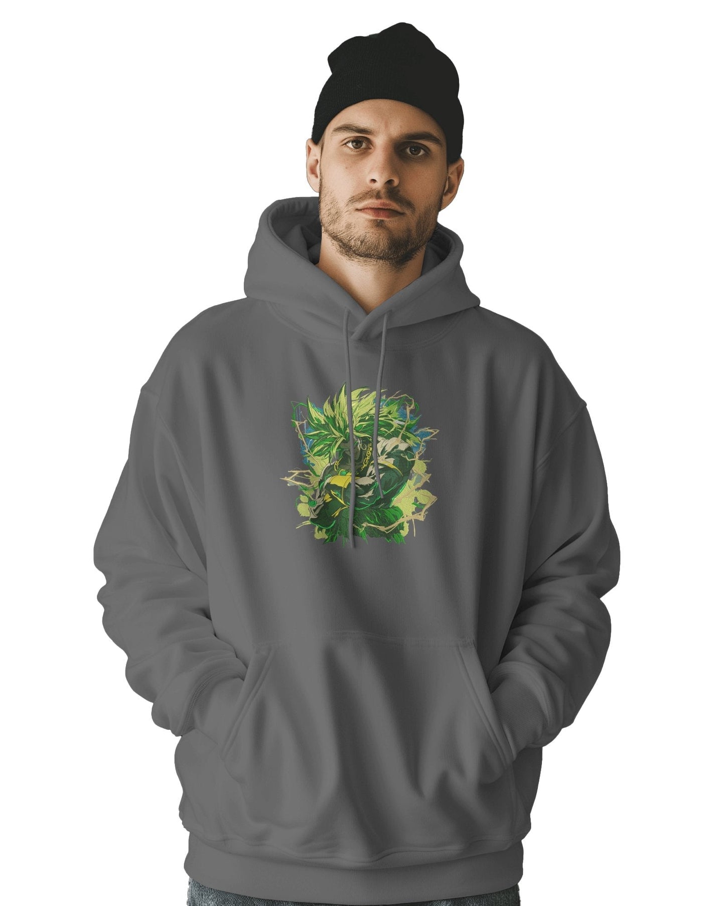 Hoodie 500 GSM Broly 2 Embroidered Design - TM SignatureHoodie 500 GSM Broly 2 Embroidered DesignHoodieTM SignatureGrayXSCotton