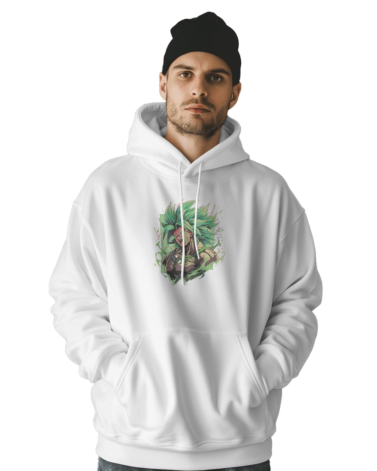 Hoodie 500 GSM Broly Embroidered Design - TM SignatureHoodie 500 GSM Broly Embroidered DesignHoodieTM SignatureWhiteXSCotton