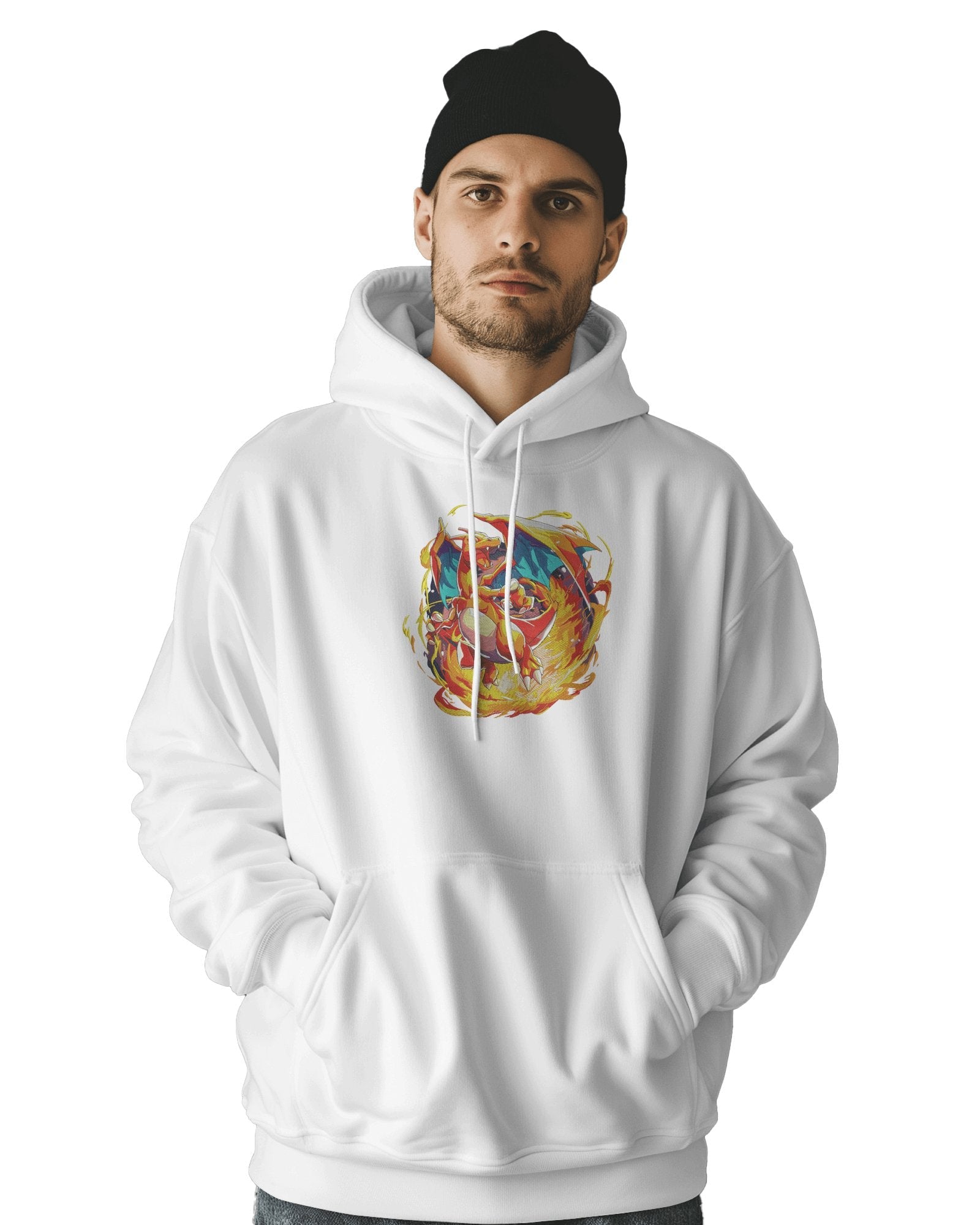 Hoodie 500 GSM Charizard 2 Embroidered Design - TM SignatureHoodie 500 GSM Charizard 2 Embroidered DesignHoodieTM SignatureWhiteXSCotton