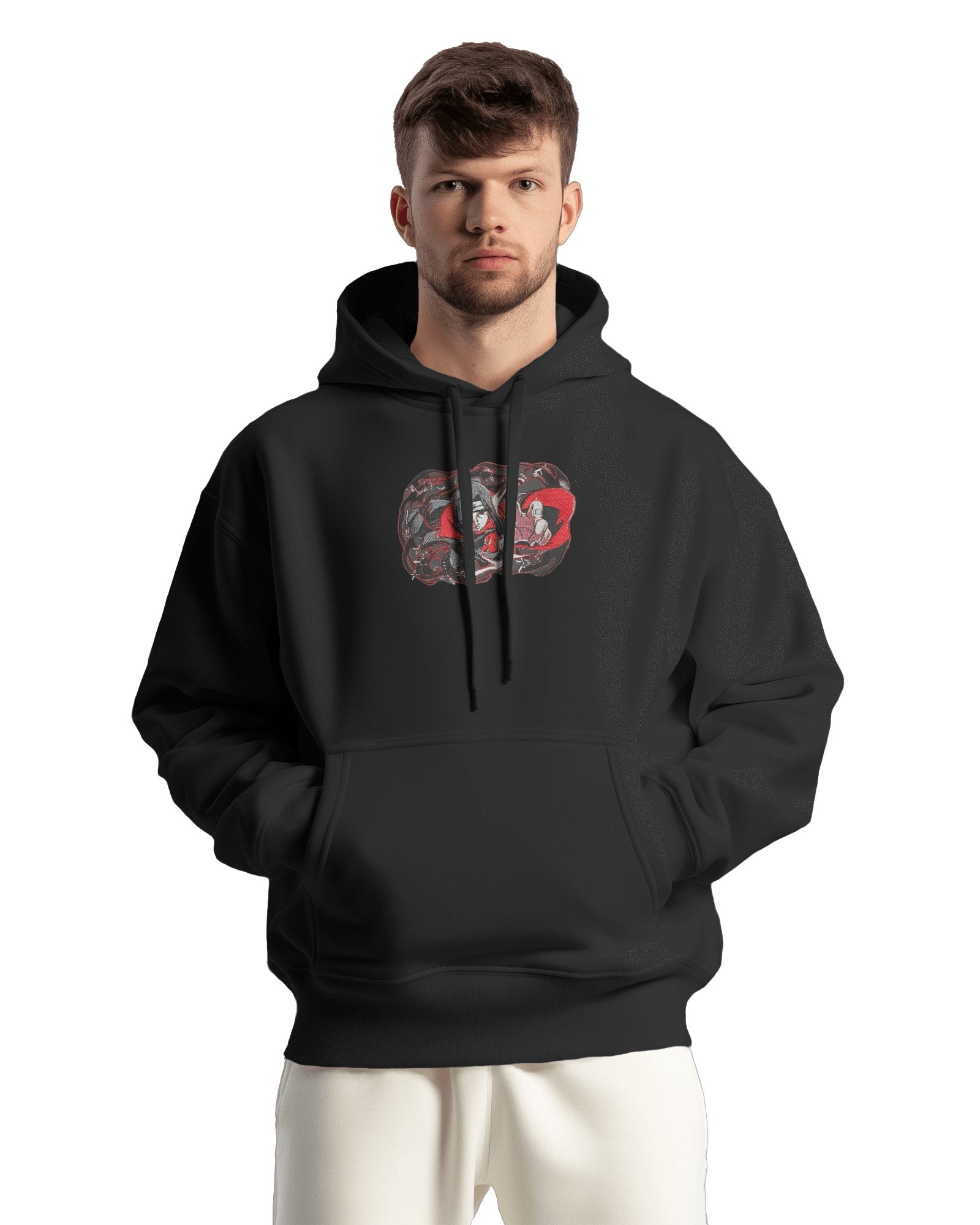 Hoodie 500 GSM Itachi Uciha Embroidered Design - TM SignatureHoodie 500 GSM Itachi Uciha Embroidered DesignHoodieTM SignatureGrayXSCotton