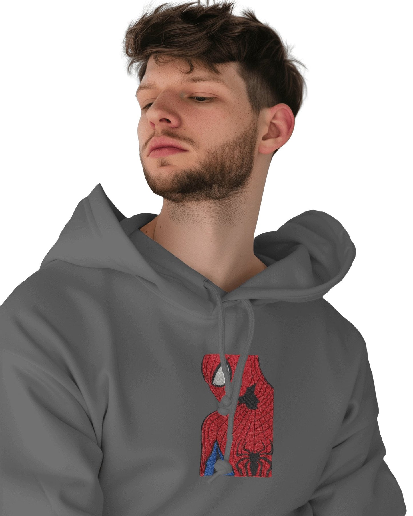 Hoodie 500 GSM The Amazing Spider - Man Embroidered Design - TM SignatureHoodie 500 GSM The Amazing Spider - Man Embroidered DesignHoodieTM SignatureGrayXSCotton