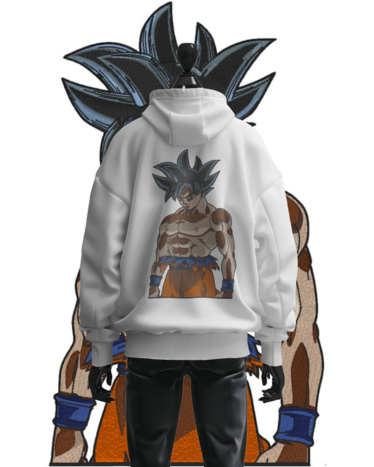 Hoodie 600 GSM Goku Power Large Design - TM SignatureHoodie 600 GSM Goku Power Large DesignHoodieTM SignatureWhiteCottonXS