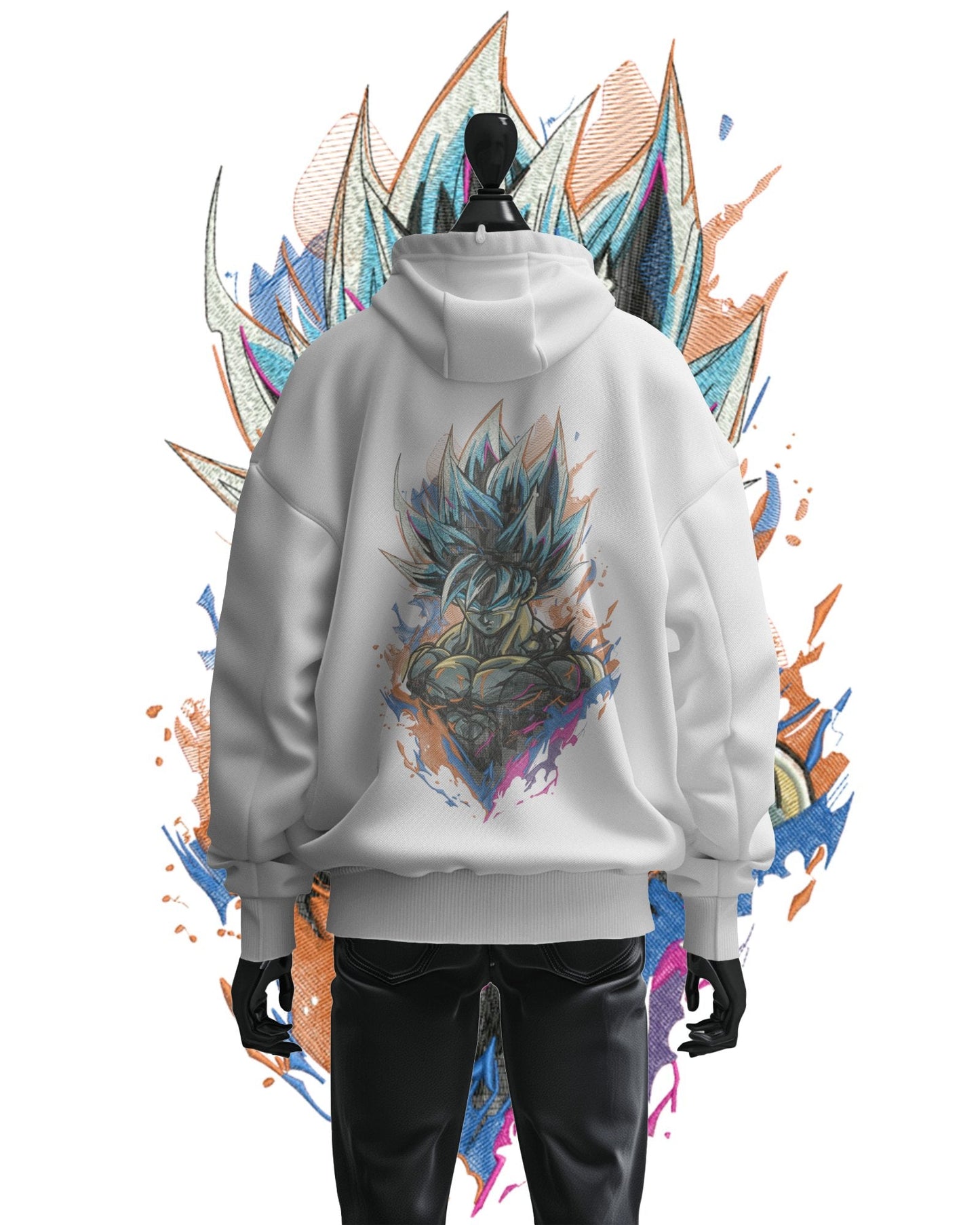 Hoodie 600 GSM Goku Rage Large Design - TM SignatureHoodie 600 GSM Goku Rage Large DesignHoodieTM SignatureWhiteCottonXS