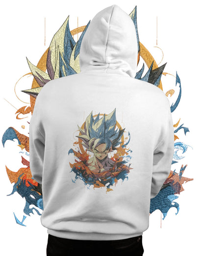 Hoodie 600 GSM Goku Ultra 2 Large Design - TM SignatureHoodie 600 GSM Goku Ultra 2 Large DesignHoodieTM SignatureWhiteCottonXS