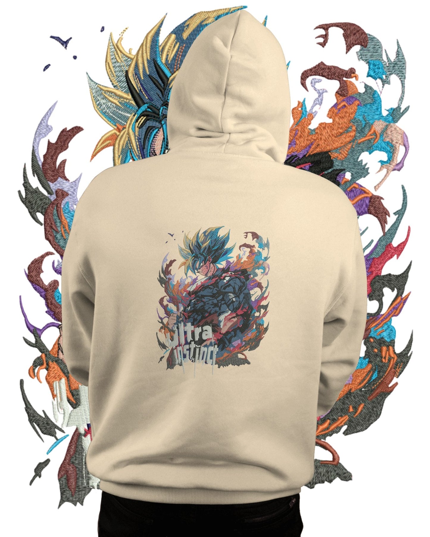 Hoodie 600 GSM Goku Ultra Instinct Large Design - TM SignatureHoodie 600 GSM Goku Ultra Instinct Large DesignHoodieTM SignatureBeigeCottonXS