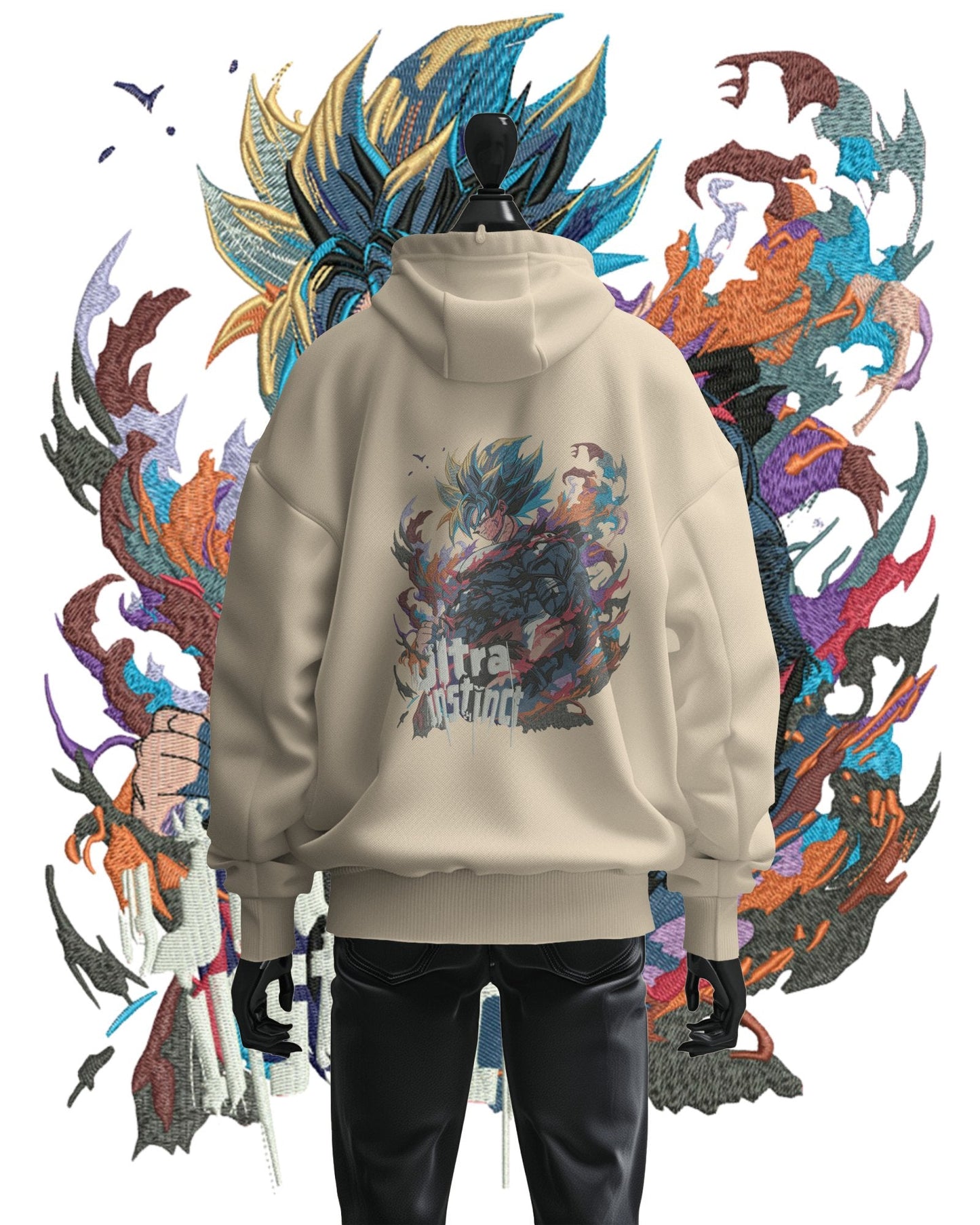 Hoodie 600 GSM Goku Ultra Instinct Large Design - TM SignatureHoodie 600 GSM Goku Ultra Instinct Large DesignHoodieTM SignatureBeigeCottonXS