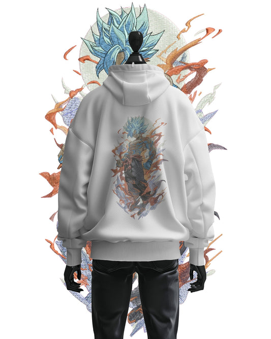 Hoodie 600 GSM Goku Ultra Power Large Design - TM SignatureHoodie 600 GSM Goku Ultra Power Large DesignHoodieTM SignatureWhiteCottonXS