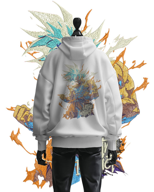 Hoodie 600 GSM Goku White Large Design - TM SignatureHoodie 600 GSM Goku White Large DesignHoodieTM SignatureWhiteCottonXS