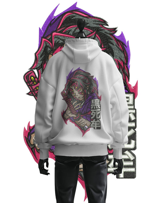 Hoodie 600 GSM Kokushibo Demon Slayer Large Design - TM SignatureHoodie 600 GSM Kokushibo Demon Slayer Large DesignHoodieTM SignatureWhiteCottonXS