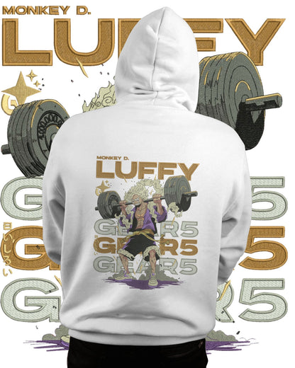 Hoodie 600 GSM Luffy Gym Large Design - TM SignatureHoodie 600 GSM Luffy Gym Large DesignHoodieTM SignatureWhiteCottonXS