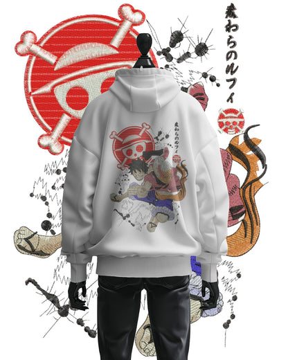 Hoodie 600 GSM One Piece Luffy Large Design - TM SignatureHoodie 600 GSM One Piece Luffy Large DesignHoodieTM SignatureWhiteCottonXS