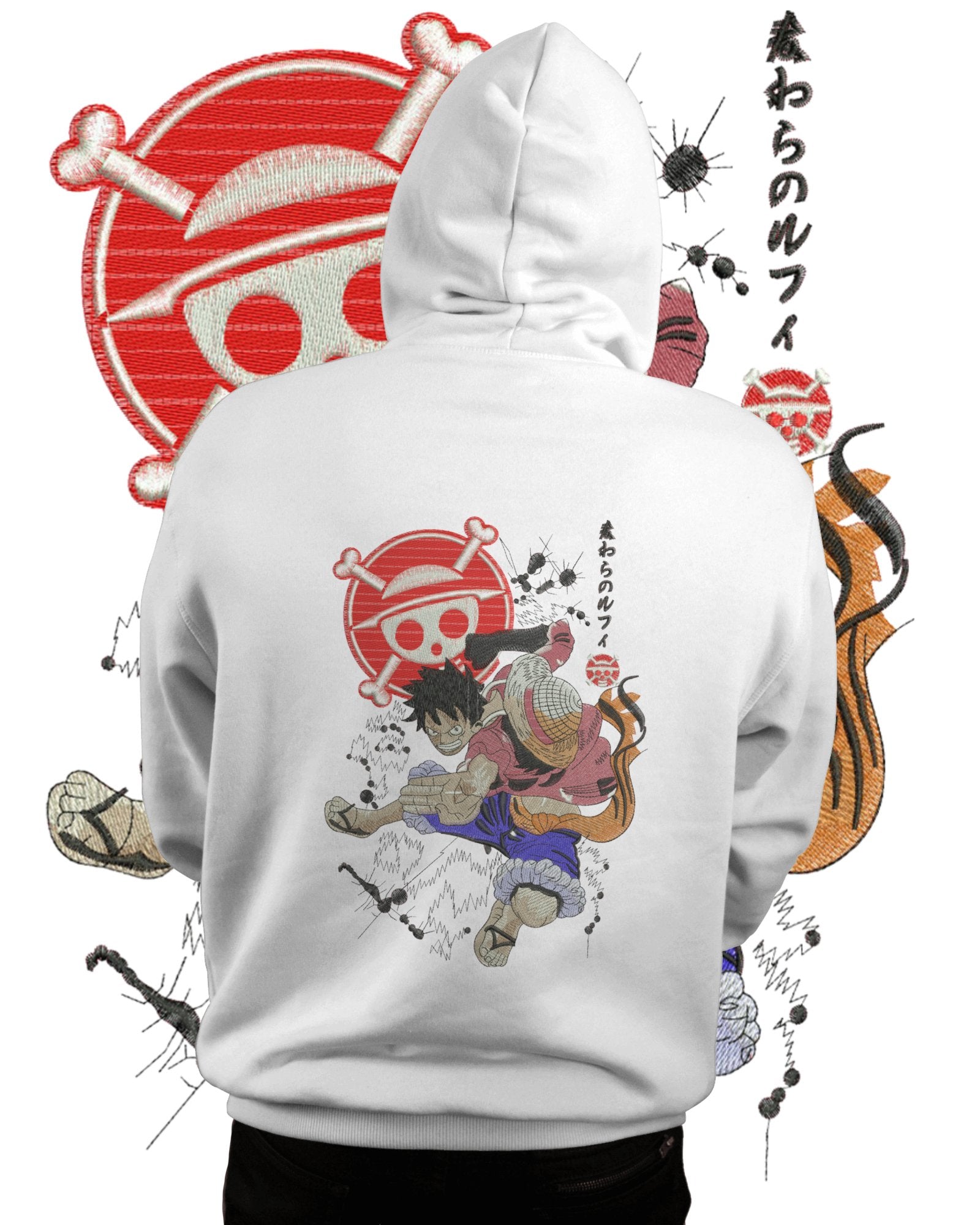 Hoodie 600 GSM One Piece Luffy Large Design - TM SignatureHoodie 600 GSM One Piece Luffy Large DesignHoodieTM SignatureWhiteCottonXS