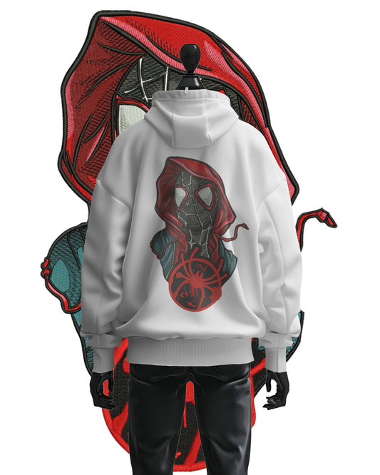 Hoodie 600 GSM Spider - Man (Miles Morales) Large Design - TM SignatureHoodie 600 GSM Spider - Man (Miles Morales) Large DesignHoodieTM SignatureWhiteCottonXS