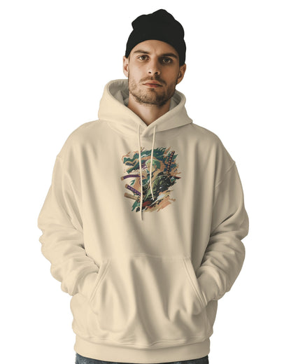 TM Signature Hoodie Beige / XS / Cotton Hoodie 500 GSM Zoro-Dragon Embroidered Design Hoodie 500 GSM Zoro-Dragon Embroidered Design