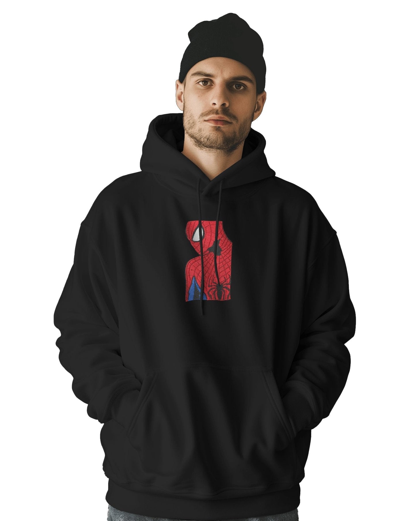 TM Signature Hoodie Black / XS / Cotton Hoodie 500 GSM The Amazing Spider-Man Embroidered Design Hoodie 500 GSM The Amazing Spider-Man Embroidered Design