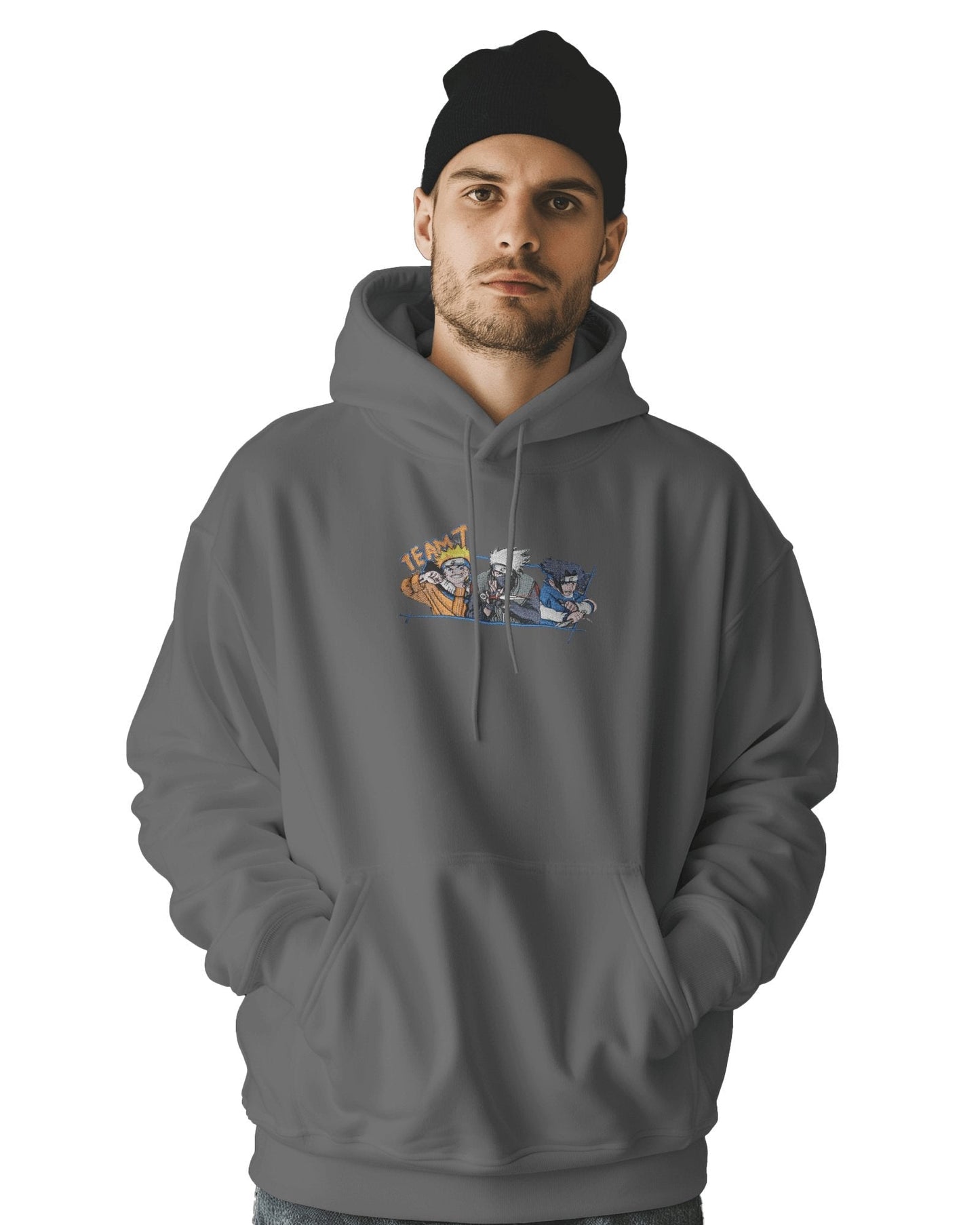 TM Signature Hoodie Gray / XS / Cotton Hoodie 500 GSM Team7 Embroidered Design Hoodie 500 GSM Team7 Embroidered Design