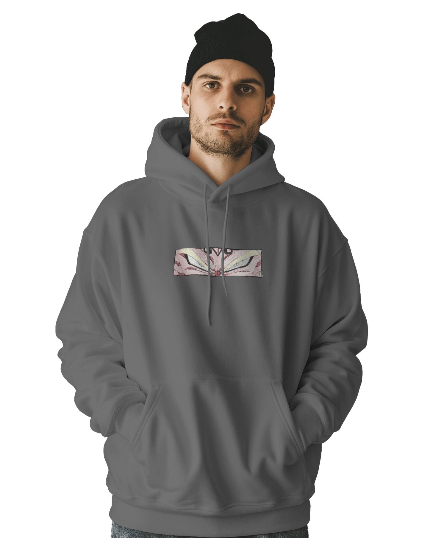 TM Signature Hoodie Gray / XS / Cotton Hoodie 500 GSM Vegeta Embroidered Design Hoodie 500 GSM Vegeta Embroidered Design