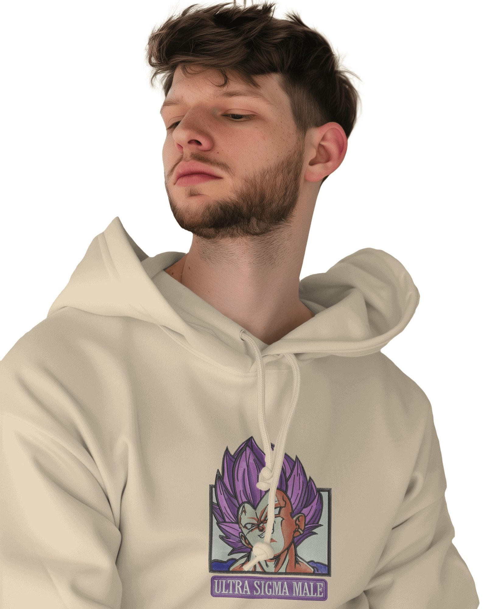 TM Signature Hoodie Hoodie 500 GSM Vegeta Ultra Sigma Embroidered Design Hoodie 500 GSM Vegeta Ultra Sigma Embroidered Design