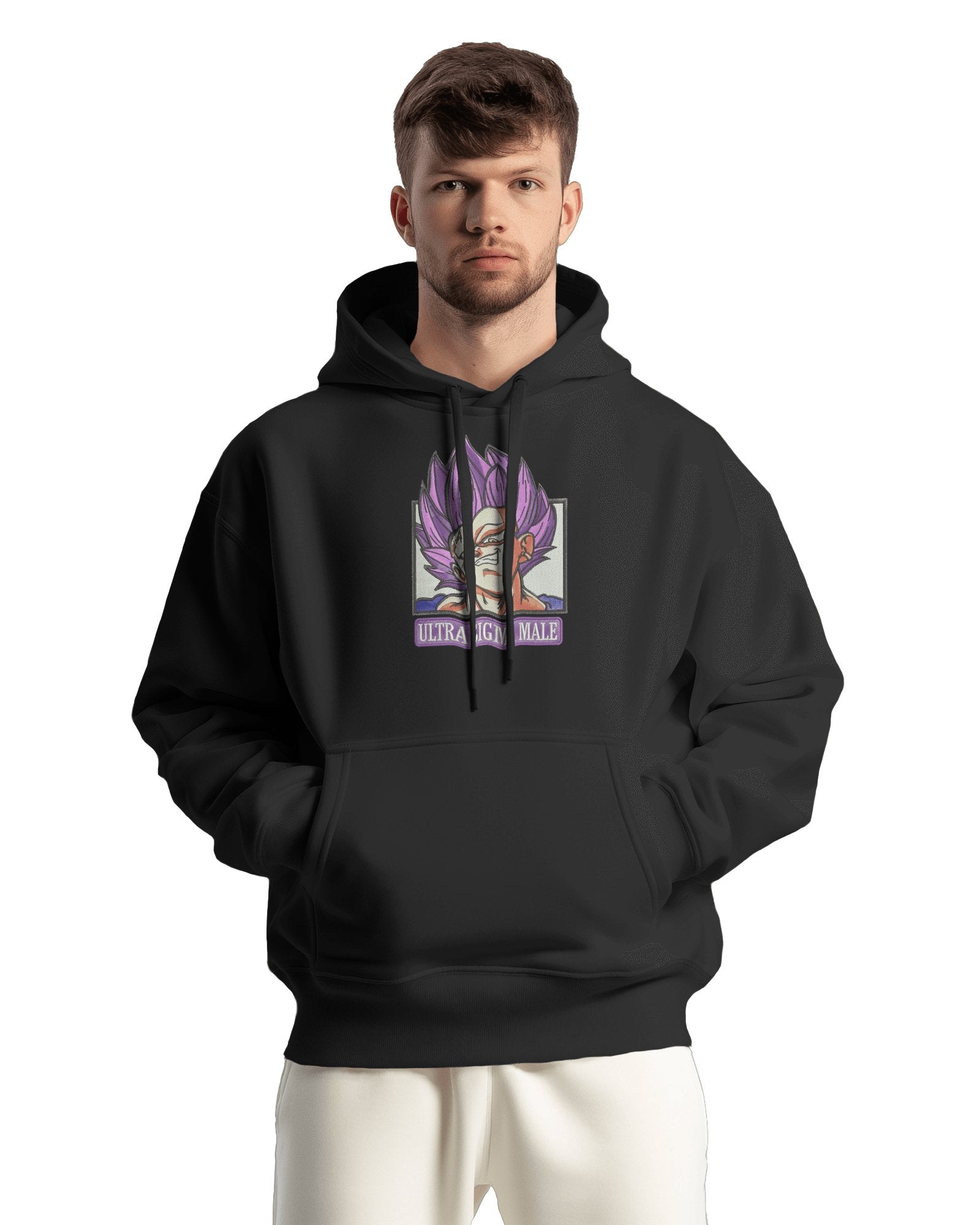 TM Signature Hoodie Hoodie 500 GSM Vegeta Ultra Sigma Embroidered Design Hoodie 500 GSM Vegeta Ultra Sigma Embroidered Design