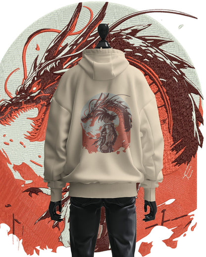 TMsignature Hoodie Beige / Cotton / XS Hoodie 600 GSM Goku x Shenron Large Design Hoodie 600 GSM Goku x Shenron Large Design