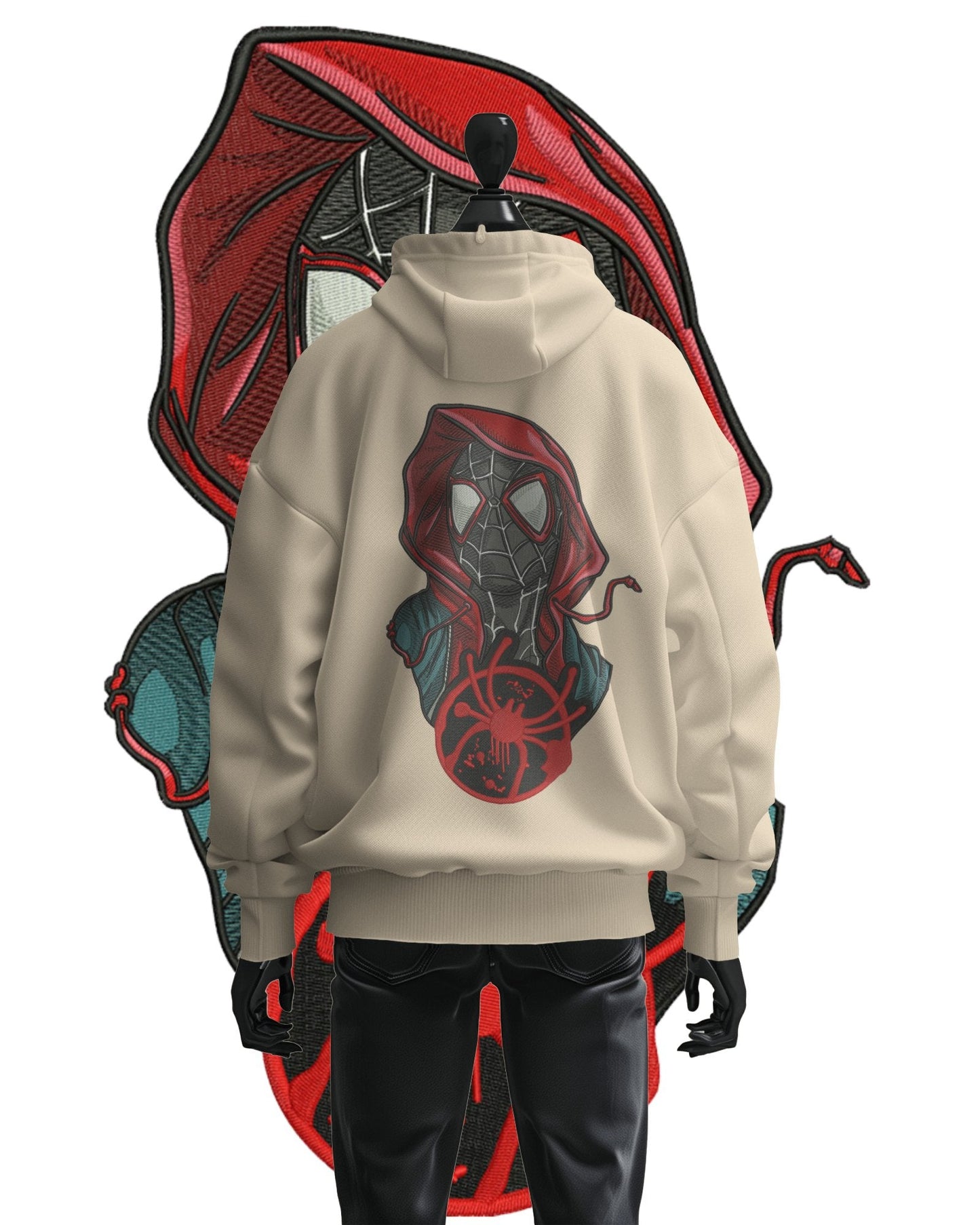 TMsignature Hoodie Beige / Cotton / XS Hoodie 600 GSM Spider-Man (Miles Morales) Large Design Hoodie 600 GSM Spider-Man (Miles Morales) Large Design