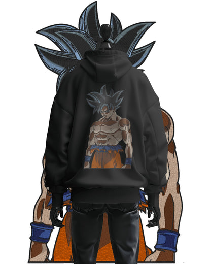 TMsignature Hoodie Black / Cotton / XS Hoodie 600 GSM Goku Power Large Design Hoodie 600 GSM Goku Power Large Design