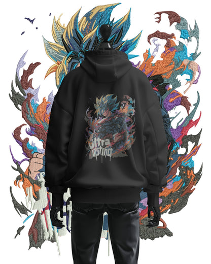 TMsignature Hoodie Black / Cotton / XS Hoodie 600 GSM Goku Ultra Instinct Large Design Hoodie 600 GSM Goku Ultra Instinct Large Design