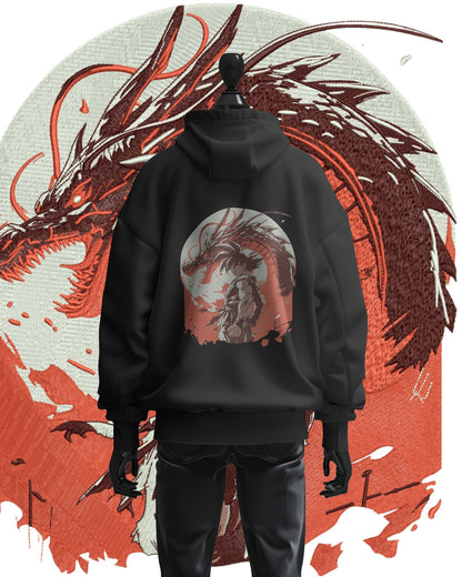 TMsignature Hoodie Black / Cotton / XS Hoodie 600 GSM Goku x Shenron Large Design Hoodie 600 GSM Goku x Shenron Large Design