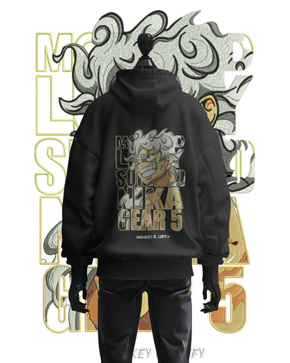 TMsignature Hoodie Black / Cotton / XS Hoodie 600 GSM Luffy Gear 5 One Piece Large Design Hoodie 600 GSM Luffy Gear 5 One Piece Large Design