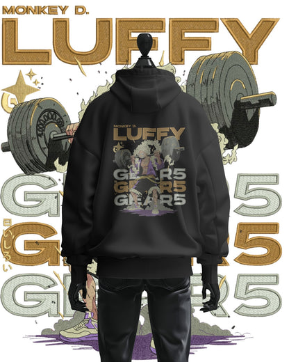 TMsignature Hoodie Black / Cotton / XS Hoodie 600 GSM Luffy Gym Large Design Hoodie 600 GSM Luffy Gym Large Design