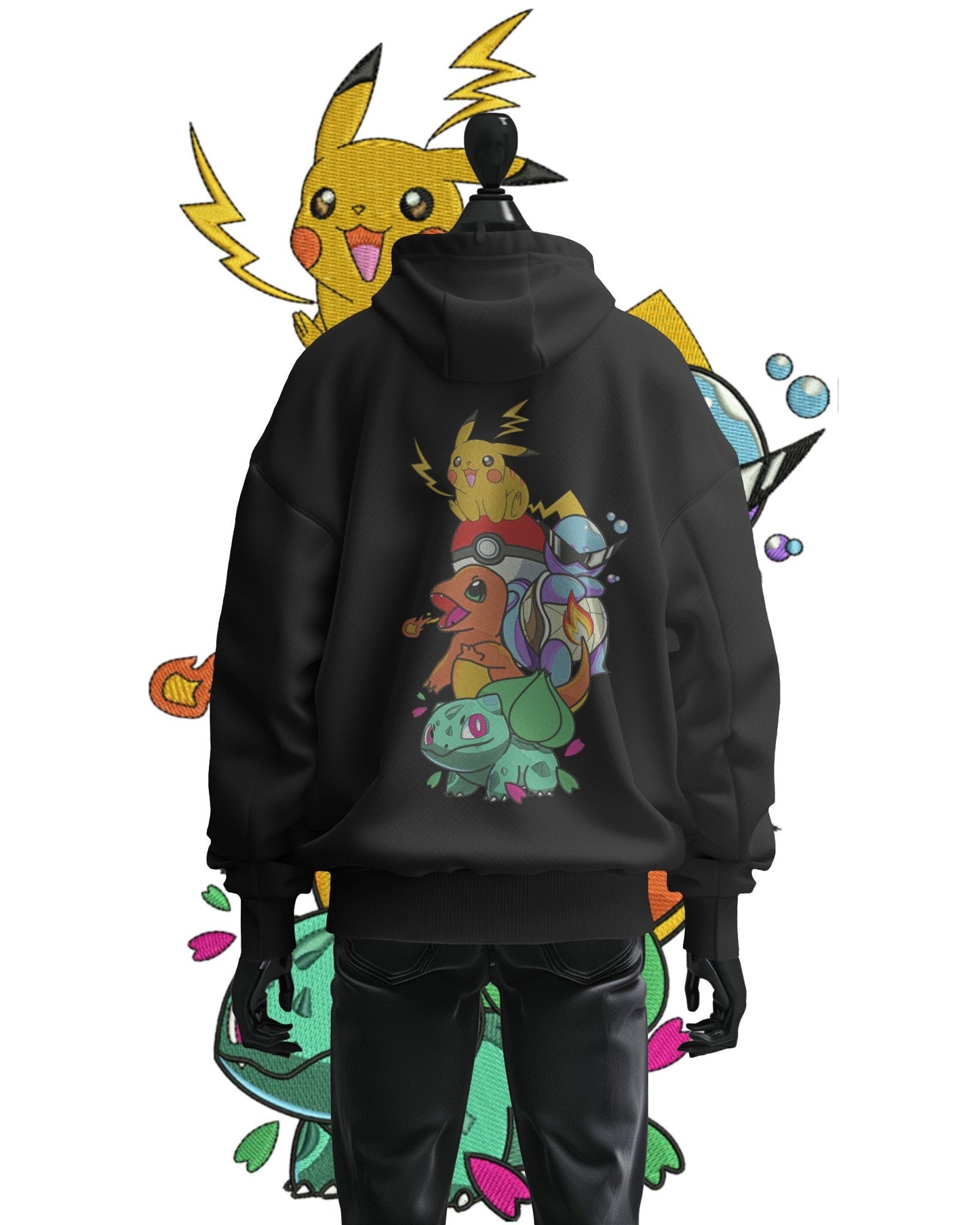 TMsignature Hoodie Black / Cotton / XS Hoodie 600 GSM Pokémon Large Design Hoodie 600 GSM Pokémon Large Design