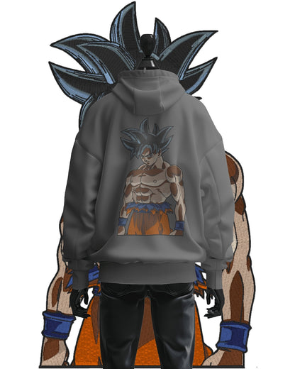 TMsignature Hoodie Gray / Cotton / XS Hoodie 600 GSM Goku Power Large Design Hoodie 600 GSM Goku Power Large Design