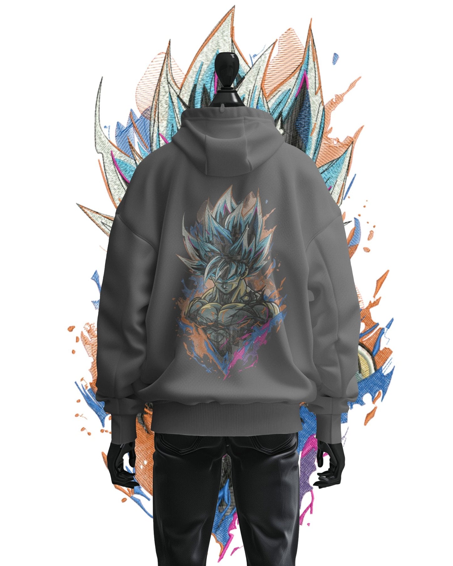 TMsignature Hoodie Gray / Cotton / XS Hoodie 600 GSM Goku Rage Large Design Hoodie 600 GSM Goku Rage Large Design