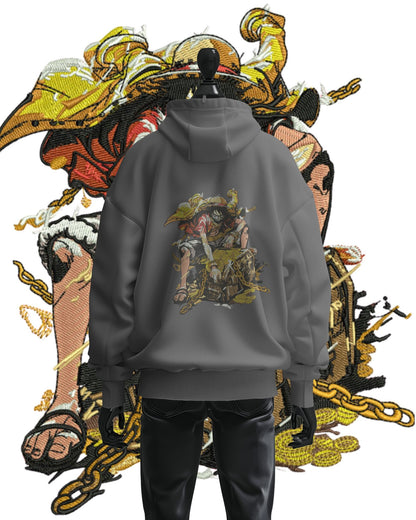 TMsignature Hoodie Gray / Cotton / XS Hoodie 600 GSM Luffy Treasure Large Design Hoodie 600 GSM Luffy Treasure Large Design