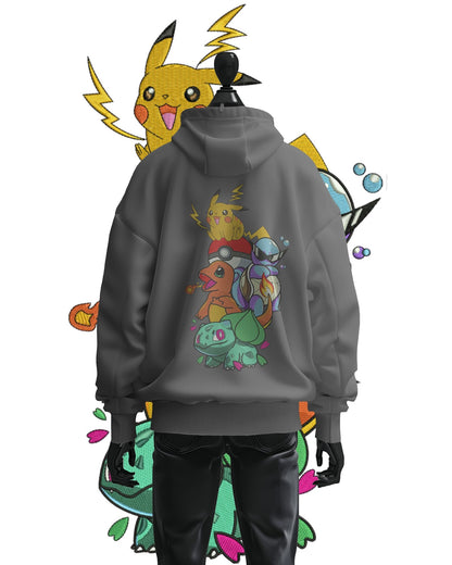 TMsignature Hoodie Gray / Cotton / XS Hoodie 600 GSM Pokémon Large Design Hoodie 600 GSM Pokémon Large Design