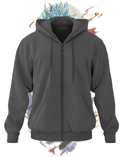 TMsignature Hoodie Hoodie 600 GSM Goku Ultra Power Large Design Hoodie 600 GSM Goku Ultra Power Large Design