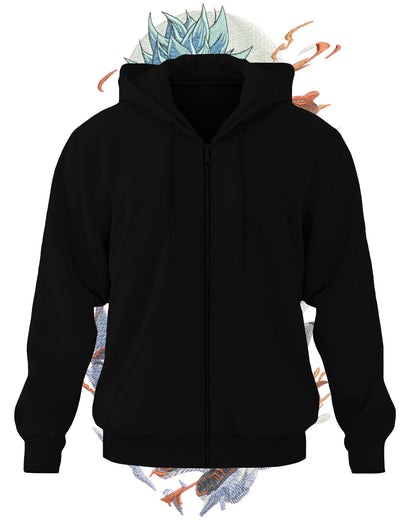 TMsignature Hoodie Hoodie 600 GSM Goku Ultra Power Large Design Hoodie 600 GSM Goku Ultra Power Large Design