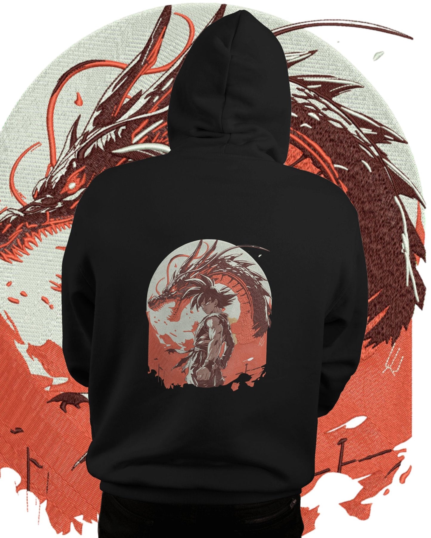 TMsignature Hoodie Hoodie 600 GSM Goku x Shenron Large Design Hoodie 600 GSM Goku x Shenron Large Design