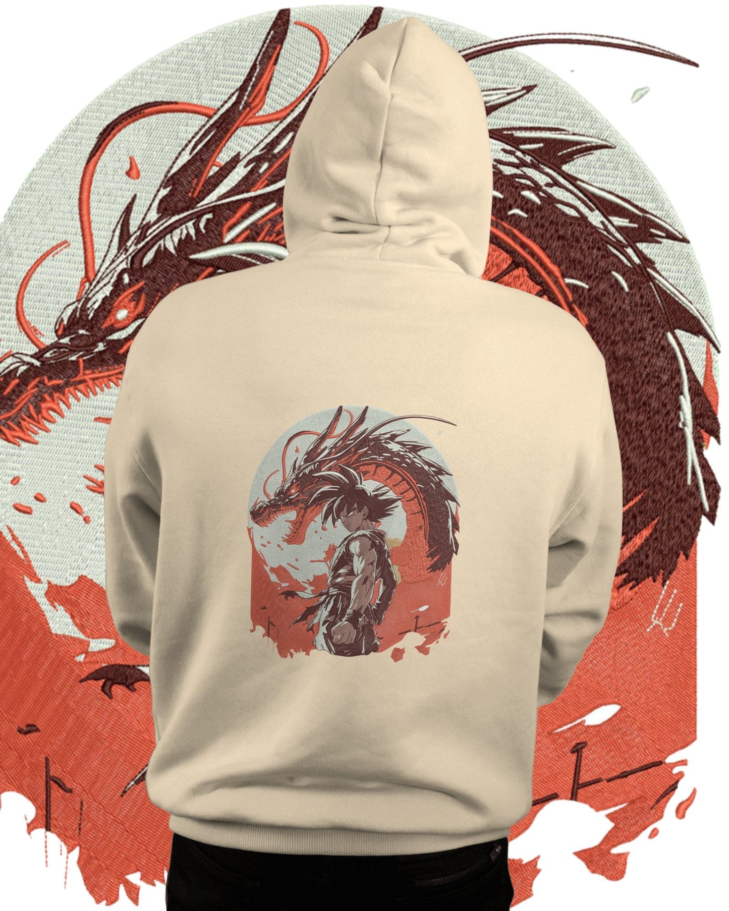 TMsignature Hoodie Hoodie 600 GSM Goku x Shenron Large Design Hoodie 600 GSM Goku x Shenron Large Design