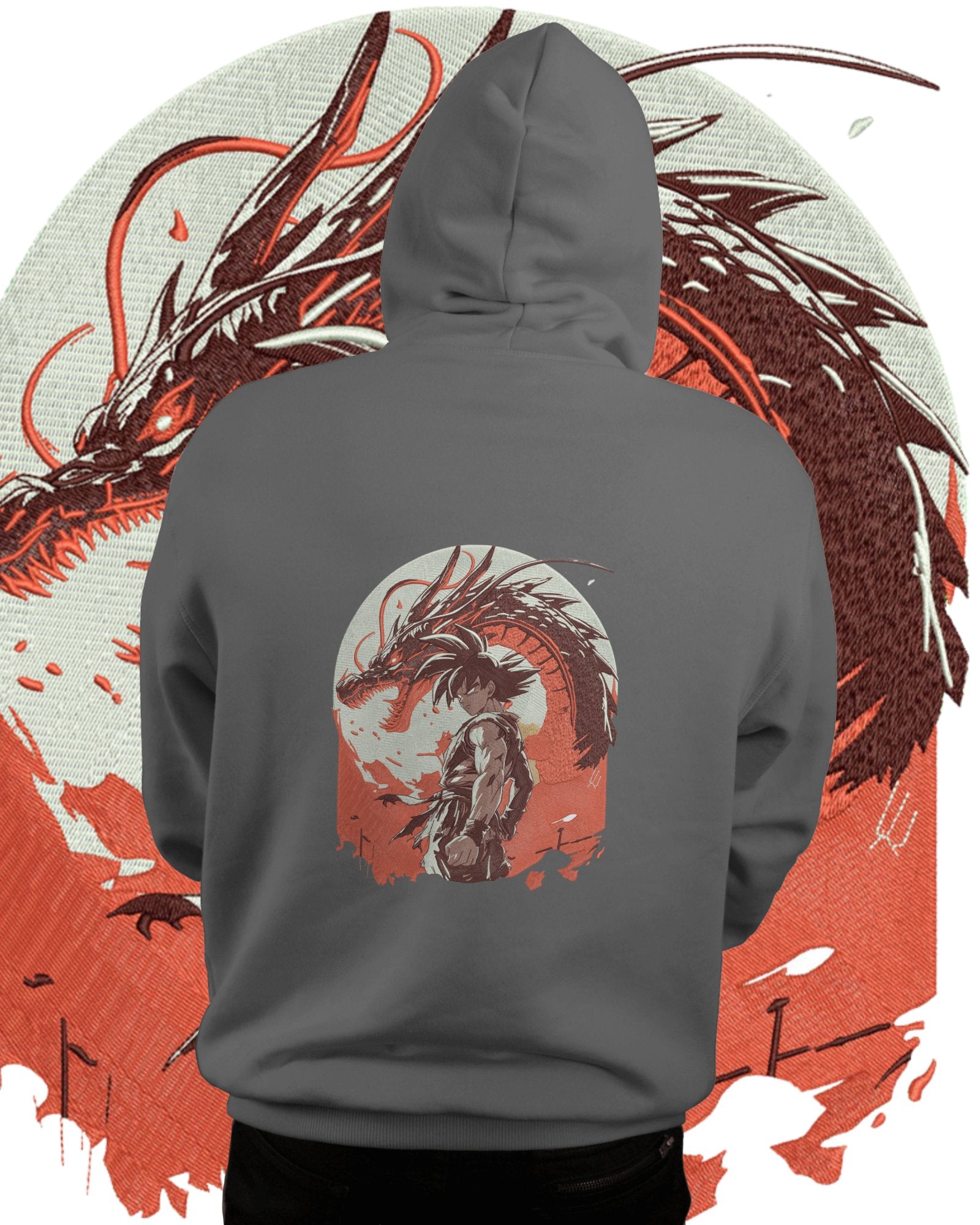 TMsignature Hoodie Hoodie 600 GSM Goku x Shenron Large Design Hoodie 600 GSM Goku x Shenron Large Design