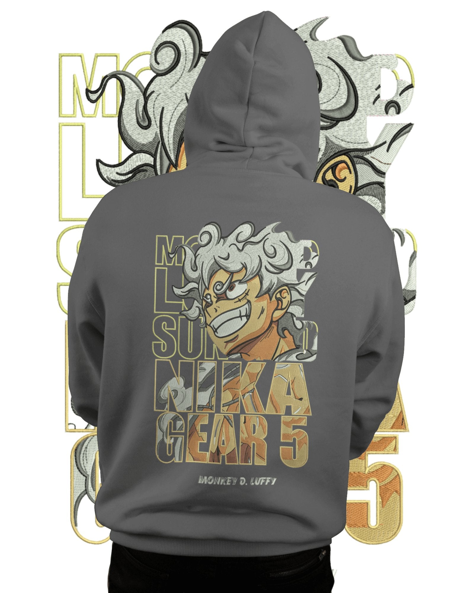 TMsignature Hoodie Hoodie 600 GSM Luffy Gear 5 One Piece Large Design Hoodie 600 GSM Luffy Gear 5 One Piece Large Design