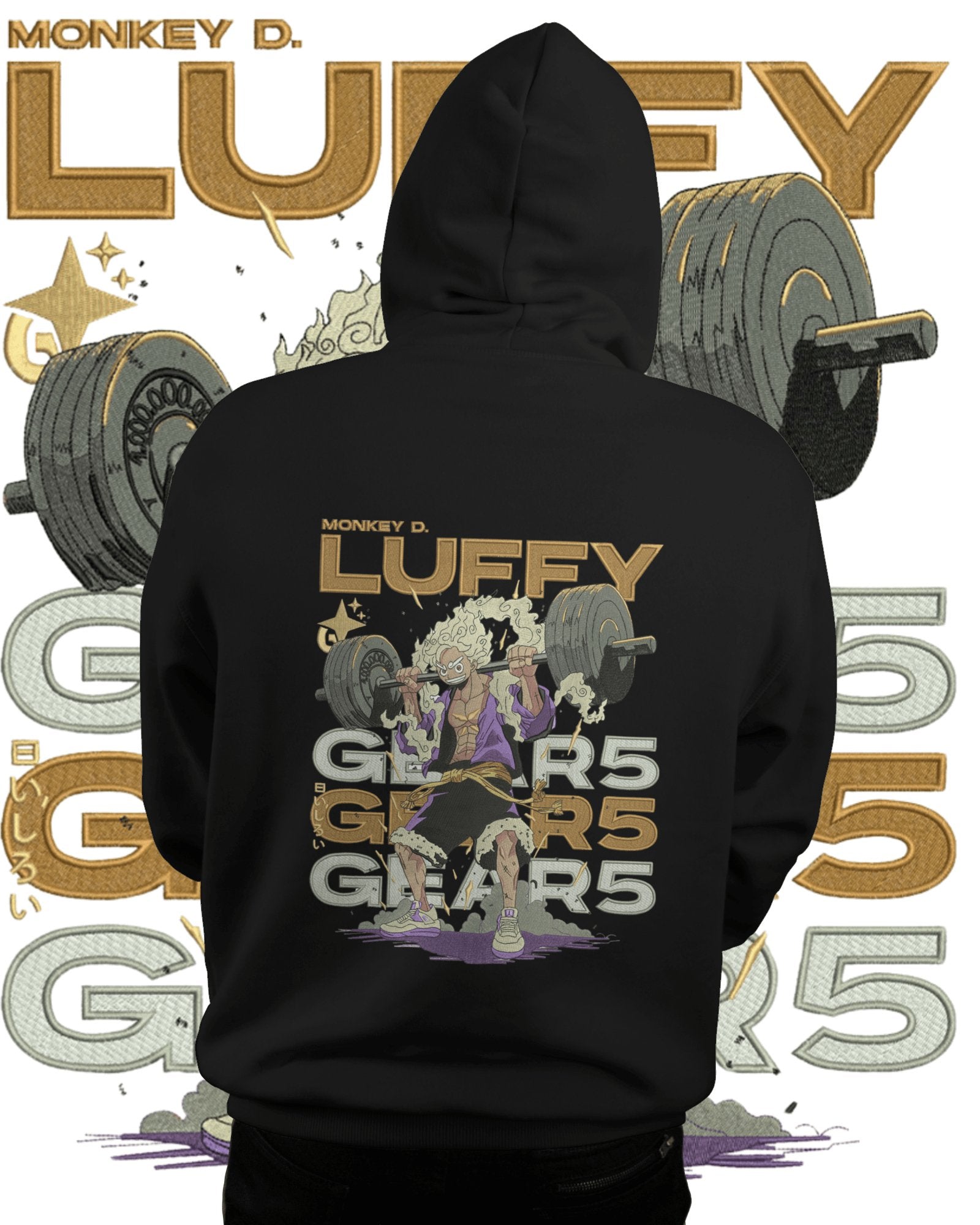 TMsignature Hoodie Hoodie 600 GSM Luffy Gym Large Design Hoodie 600 GSM Luffy Gym Large Design