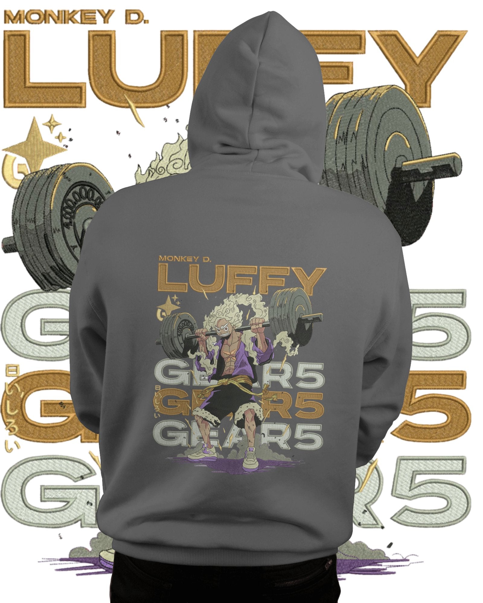 TMsignature Hoodie Hoodie 600 GSM Luffy Gym Large Design Hoodie 600 GSM Luffy Gym Large Design