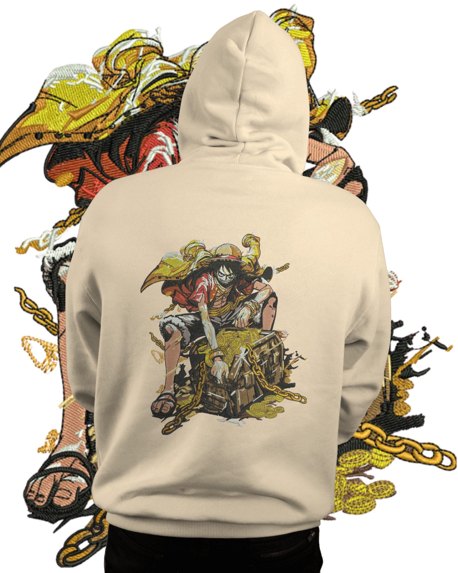 TMsignature Hoodie Hoodie 600 GSM Luffy Treasure Large Design Hoodie 600 GSM Luffy Treasure Large Design