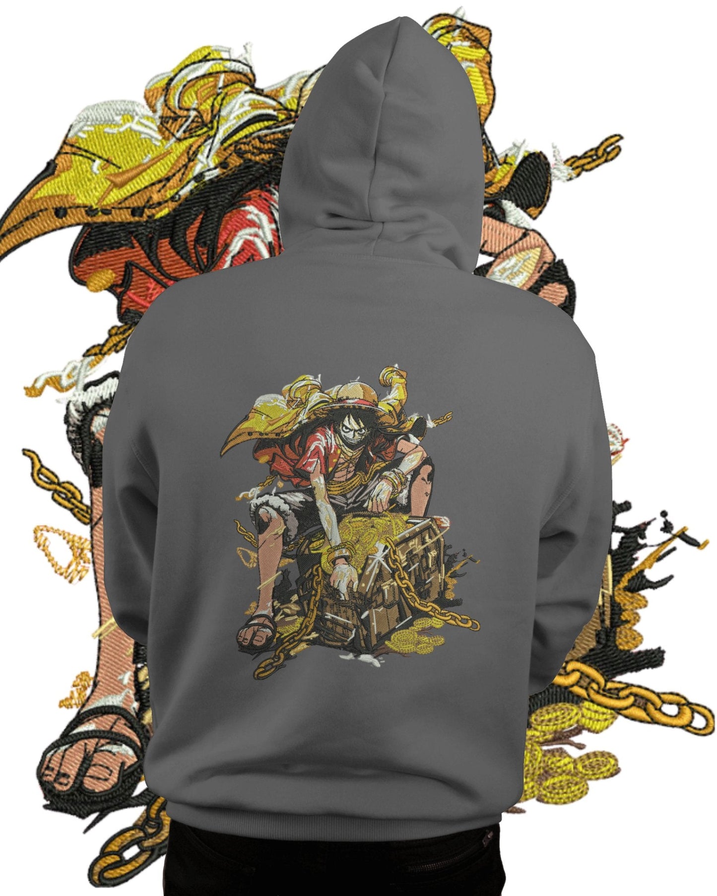 TMsignature Hoodie Hoodie 600 GSM Luffy Treasure Large Design Hoodie 600 GSM Luffy Treasure Large Design